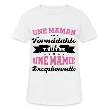 Gift for Grandma - An Exceptional Granny - Women's Breathable T-Shirt - white - Front - AI Model Female 172 dark (172cm)