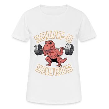 Squat-O Saurus - Women's Breathable T-Shirt - white - Front - AI Model Female 172 dark (172cm)