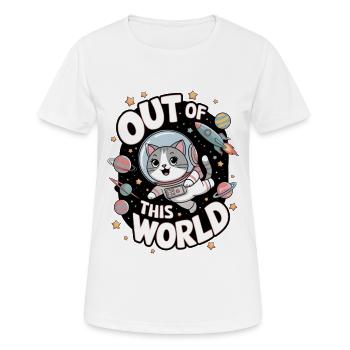 Nicht von dieser Welt - Frauen T-Shirt atmungsaktiv - Weiß - Vorne - AI Model Female 172 dark (172cm)
