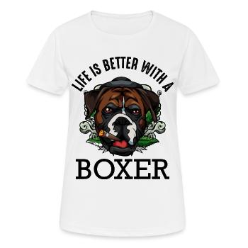 boxer - Women's Breathable T-Shirt - white - Front - AI Model Female 172 dark (172cm)