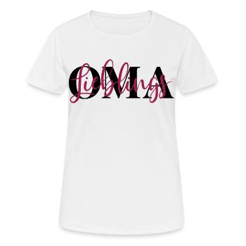 Lieblingsoma Oma - Frauen T-Shirt atmungsaktiv - Weiß - Vorne - AI Model Female 172 dark (172cm)