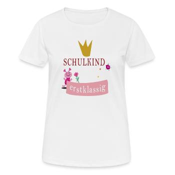 Écolier de première classe - T-shirt respirant Femme - blanc - Devant - AI Model Female 172 dark (172cm)