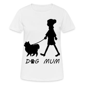 Dog Mum - Frauen T-Shirt atmungsaktiv - Weiß - Vorne - AI Model Female 172 dark (172cm)