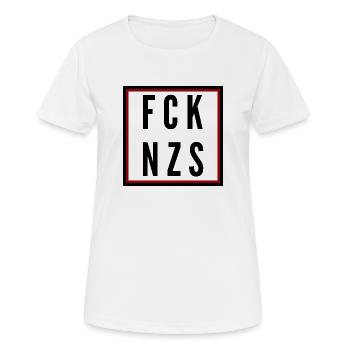 Fuck Naz*s - Women's Breathable T-Shirt - white - Front - AI Model Female 172 dark (172cm)