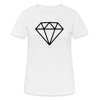 Diamant - Frauen T-Shirt atmungsaktiv - Weiß - Vorne - AI Model Female 172 dark (172cm)