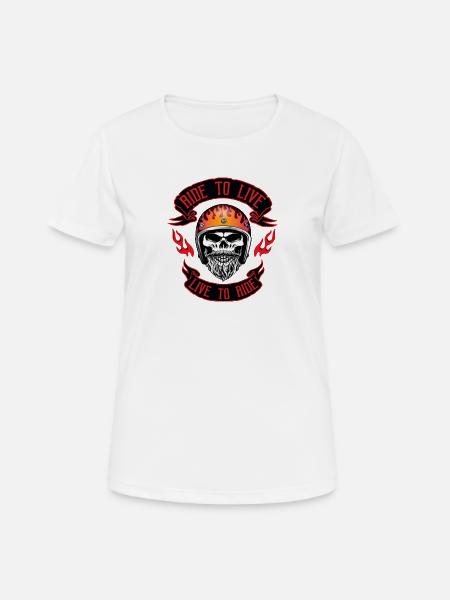 RIDE to LIVE - Women's Breathable T-Shirt - white