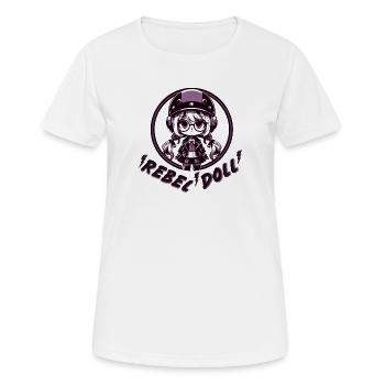 Rebellische Puppe - Frauen T-Shirt atmungsaktiv - Weiß - Vorne - AI Model Female 172 dark (172cm)