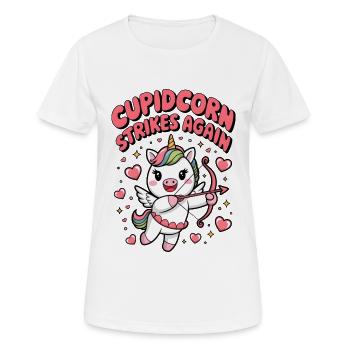 Cupidcorn Strikes Again - Women's Breathable T-Shirt - white - Front - AI Model Female 172 dark (172cm)