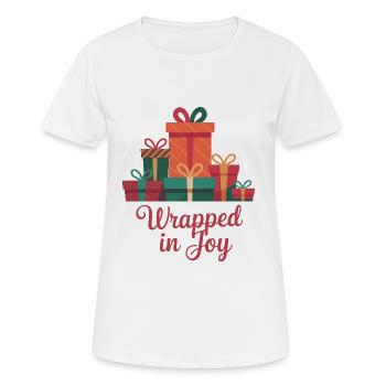 Wrapped In Joy - Women's Breathable T-Shirt - white - Front - AI Model Female 172 dark (172cm)