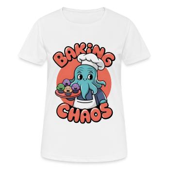 Chaos de cuisson - T-shirt respirant Femme - blanc - Devant - AI Model Female 172 dark (172cm)