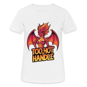 Too Hot To Handle - Women's Breathable T-Shirt - white - Front - AI Model Female 172 dark (172cm)