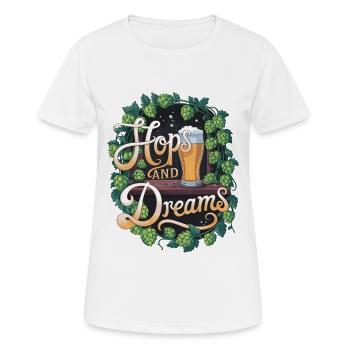Hops And Dreams - Women's Breathable T-Shirt - white - Front - AI Model Female 172 dark (172cm)