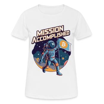 Mission erfüllt - Frauen T-Shirt atmungsaktiv - Weiß - Vorne - AI Model Female 172 dark (172cm)