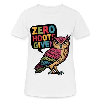 Zero Hoots Given - Women's Breathable T-Shirt - white - Front - AI Model Female 172 dark (172cm)