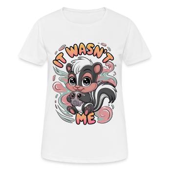 C’était pas moi - T-shirt respirant Femme - blanc - Devant - AI Model Female 172 dark (172cm)