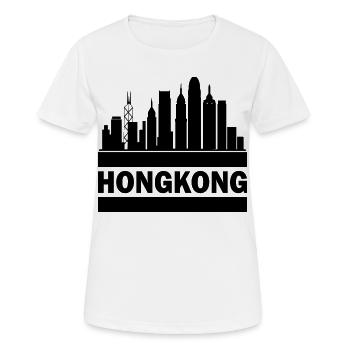 Hong Kong Skyline Souvenir Asie Bouddha Cadeau Om - T-shirt respirant Femme - blanc - Devant - AI Model Female 172 dark (172cm)