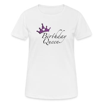 Birthday Queen - Women's Breathable T-Shirt - white - Front - AI Model Female 172 dark (172cm)