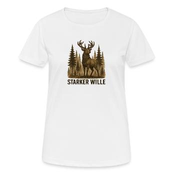 Strong will - Women's Breathable T-Shirt - white - Front - AI Model Female 172 dark (172cm)
