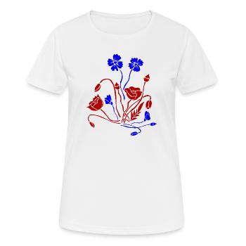Fleur Picture Fleurs - T-shirt respirant Femme - blanc - Devant - AI Model Female 172 dark (172cm)