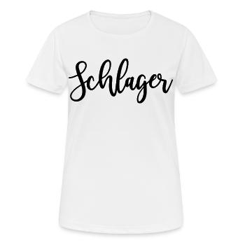 Schlager (Farbwechsel) - Frauen T-Shirt atmungsaktiv - Weiß - Vorne - AI Model Female 172 dark (172cm)