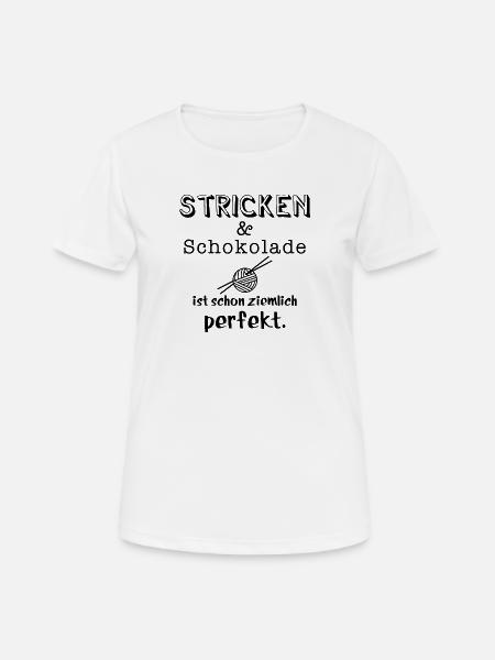stricken und schokolade - Frauen T-Shirt atmungsaktiv - Weiß