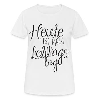 Lieblingstag - Frauen T-Shirt atmungsaktiv - Weiß - Vorne - AI Model Female 172 dark (172cm)