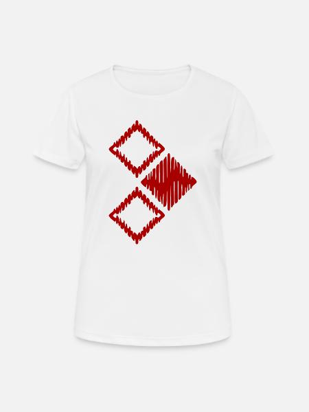 vector Drei Quadrate gemalt Kunst - Farbe änderbar - Frauen T-Shirt atmungsaktiv - Weiß