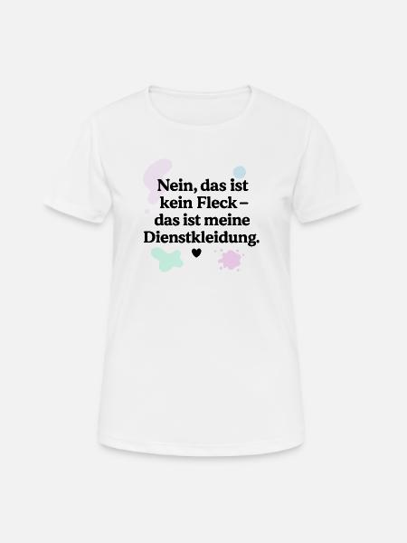 Das ist kein Fleck! (schwarz & bunt) - Frauen T-Shirt atmungsaktiv - Weiß