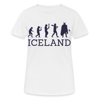 Island Urlaub Berge Vulkane Reykjavík - Frauen T-Shirt atmungsaktiv - Weiß - Vorne - AI Model Female 172 dark (172cm)