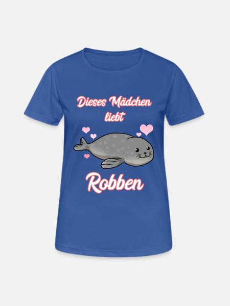 Dieses Mädchen Liebt Robben - Frauen T-Shirt atmungsaktiv - Royalblau