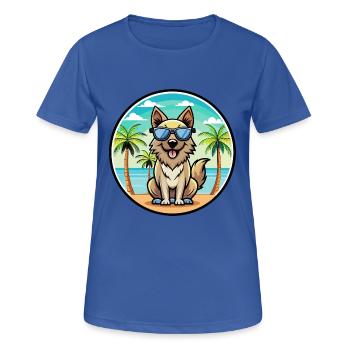 Lunettes de soleil de race de chien de berger des Carpates - T-shirt respirant Femme - bleu royal - Devant - AI Model Female 172 light (172cm)