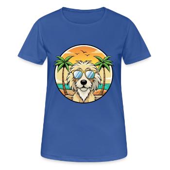 Katalanische Schäferhundrasse Cartoon Sonnenbrille Strand - Frauen T-Shirt atmungsaktiv - Royalblau - Vorne - AI Model Female 172 light (172cm)