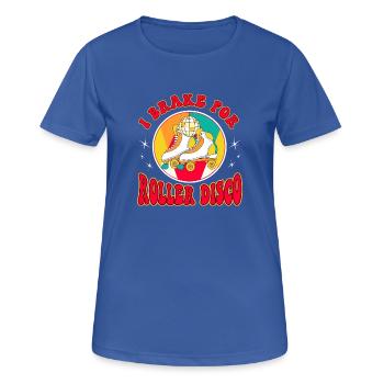Rollerskater Party I Brake For Roller Disco Gifts - Frauen T-Shirt atmungsaktiv - Royalblau - Vorne - AI Model Female 172 light (172cm)
