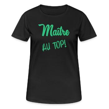 MEISTER - Frauen T-Shirt atmungsaktiv - Schwarz - Vorne - AI Model Female 172 light (172cm)