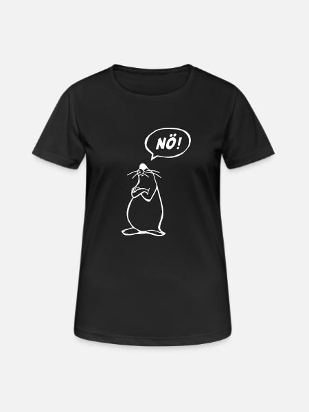 NÖ Maus - Frauen T-Shirt atmungsaktiv - Schwarz