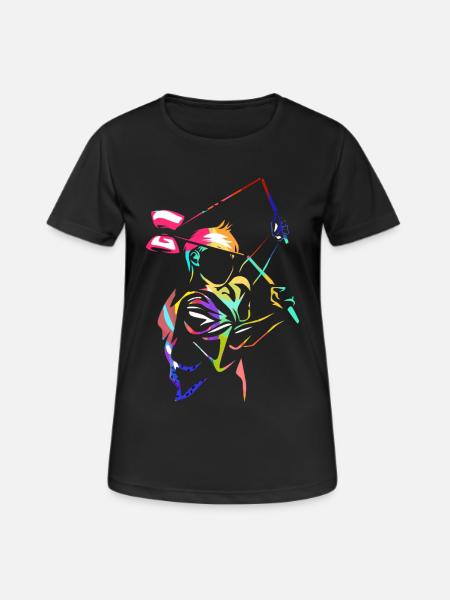 Wirbelnder Diabolo Zirkusartist - Frauen T-Shirt atmungsaktiv - Schwarz