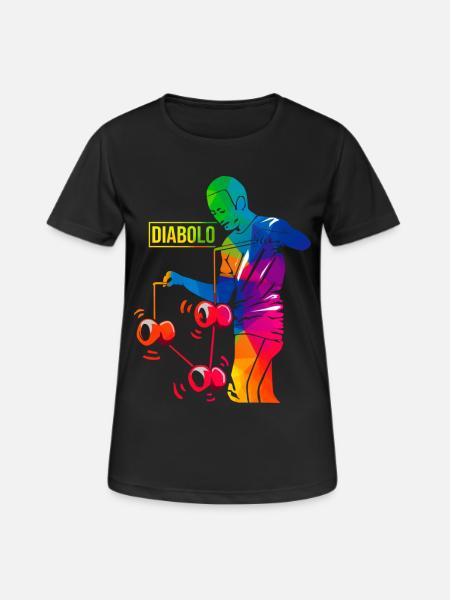 Geschickter Diabolo Zirkusartist - Frauen T-Shirt atmungsaktiv - Schwarz