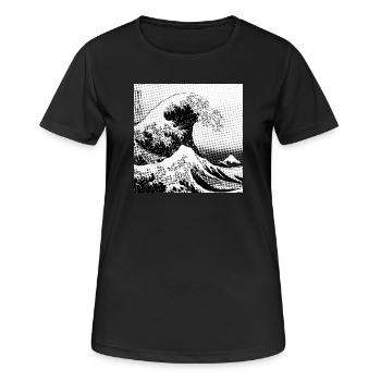 Japanese wave Kanagawa Style bd - Women's Breathable T-Shirt - black - Front - AI Model Female 172 light (172cm)