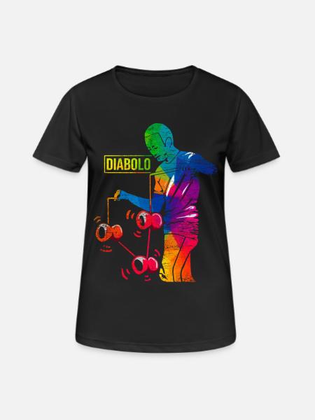 Geschickter Diabolo Zirkuskünstler - Frauen T-Shirt atmungsaktiv - Schwarz