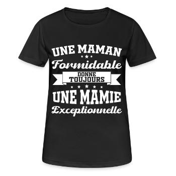 Gift for Grandma - An Exceptional Granny - Women's Breathable T-Shirt - black - Front - AI Model Female 172 light (172cm)