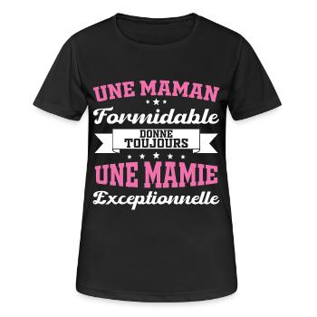 Gift for Grandma - An Exceptional Granny - Women's Breathable T-Shirt - black - Front - AI Model Female 172 light (172cm)