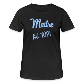 MEISTER. MEISTER - Frauen T-Shirt atmungsaktiv - Schwarz - Vorne - AI Model Female 172 light (172cm)