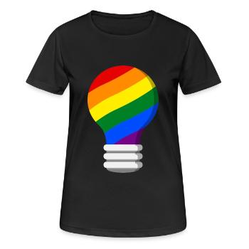 Gay Pride - Frauen T-Shirt atmungsaktiv - Schwarz - Vorne - AI Model Female 172 light (172cm)