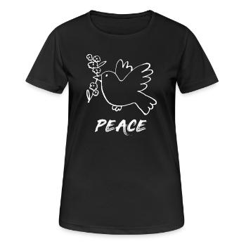 Peace / Peace / Peace Dove - Women's Breathable T-Shirt - black - Front - AI Model Female 172 light (172cm)