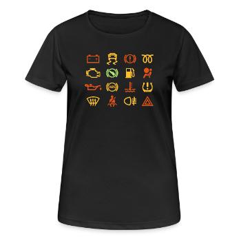 Car indicator lights - Women's Breathable T-Shirt - black - Front - AI Model Female 172 light (172cm)