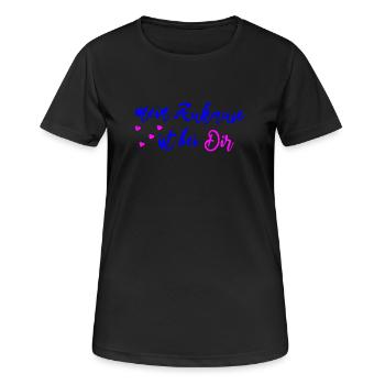 mein zu Hause ist bei Dir - Frauen T-Shirt atmungsaktiv - Schwarz - Vorne - AI Model Female 172 light (172cm)