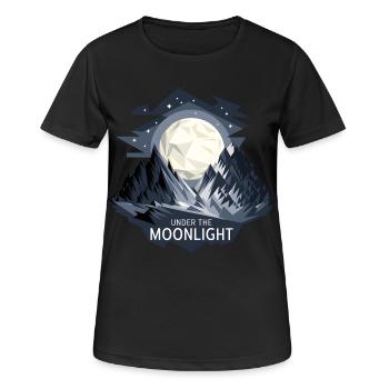 Under The Moonlight - Women's Breathable T-Shirt - black - Front - AI Model Female 172 light (172cm)