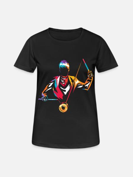 Schwindelerregender Diabolo Auftritt - Frauen T-Shirt atmungsaktiv - Schwarz