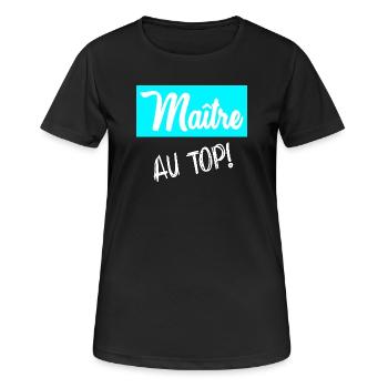 MEISTER. MEISTER - Frauen T-Shirt atmungsaktiv - Schwarz - Vorne - AI Model Female 172 light (172cm)