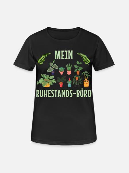 Mein Ruhestands-Büro - Frauen T-Shirt atmungsaktiv - Schwarz